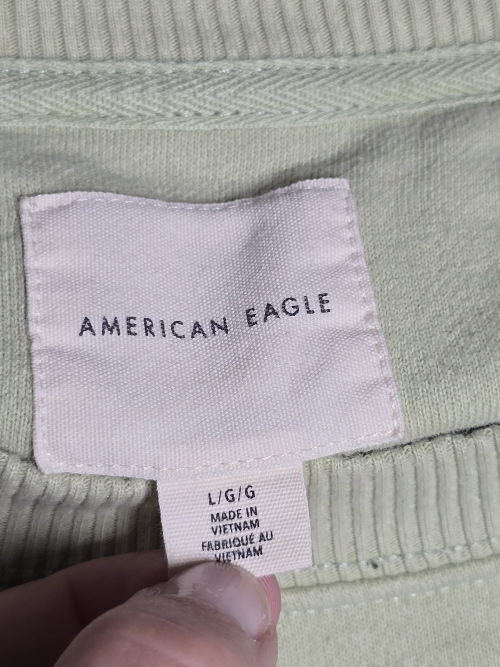 American Eagle Outfitters Sage Green Crewneck with Skeleton UFO HalloweenGraphic - Picture 3 of 6